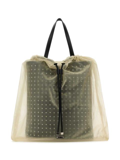 Alexander McQueen Alexander Mcqueen Women Two-Tone Leather And Tulle Nebula Shopping Bag