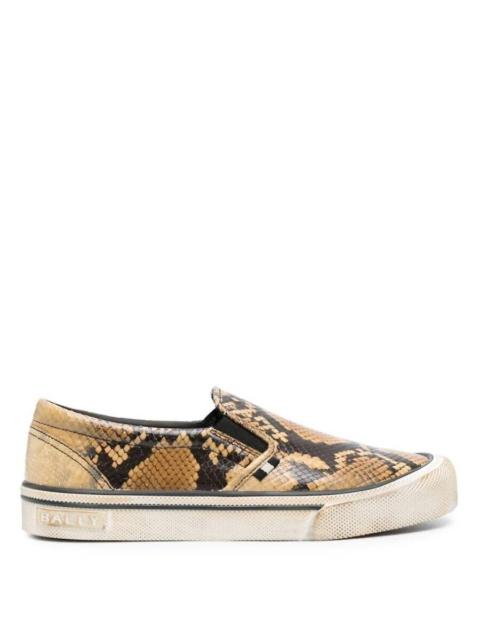 Bally - Bally Leory-P Snakeskin-Effect Sneakers