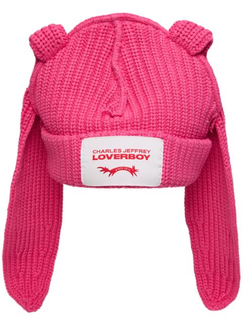 CHARLES JEFFREY LOVERBOY KNITTED COTTON BEANIE