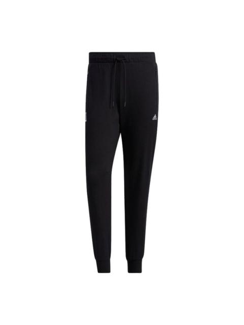 adidas adidas Wj Pnt Ft Series Solid Color Slim Fit Bundle Feet Sports Pants Black GP0860