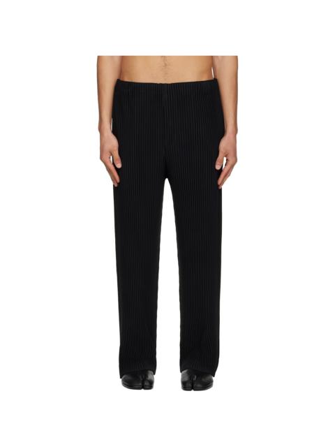 ISSEY MIYAKE Black Color Pleats 1 Trousers