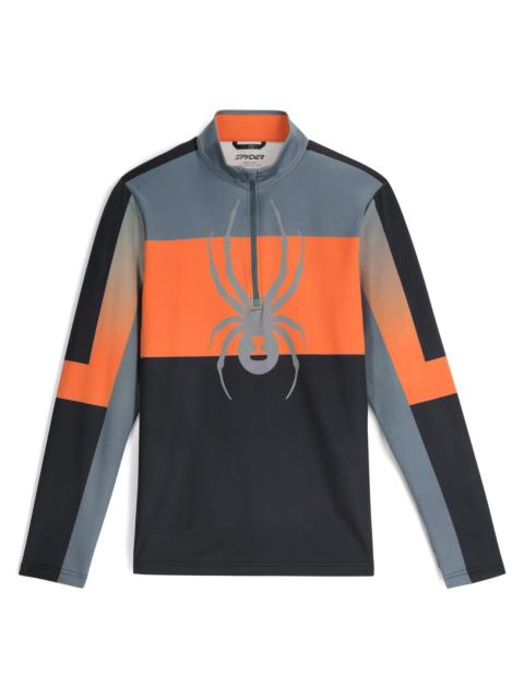 SPYDER Mens Podium Half Zip T-Neck - Flash Orange