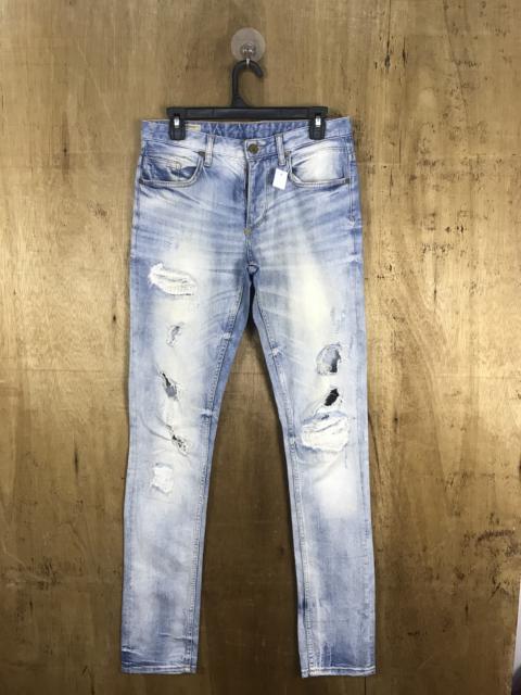 Other Designers Zara - Zara Men Boro Distressed Slim Denim #3124-A