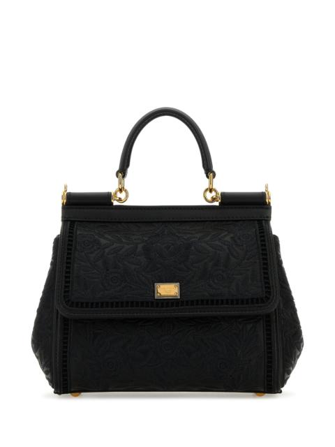 Dolce & Gabbana Black leather medium Sicily handbag