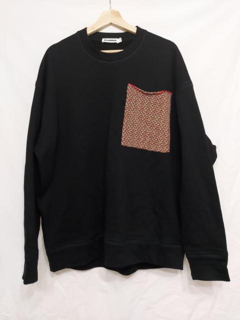 Jil Sander FW18 AW18 Knit Patch Pocket Black Sweater