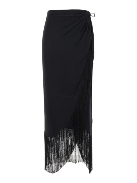 THE ANDAMANE - The Andamane Women Black Sarong Skirt In Silk Stretch Woman