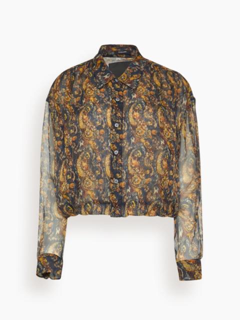 R13 Bubble Shirt in Multicolor Paisley