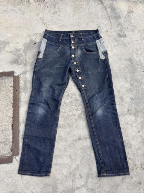 Other Designers CABANE de ZUCCa - Asymmetrical 11 button denim