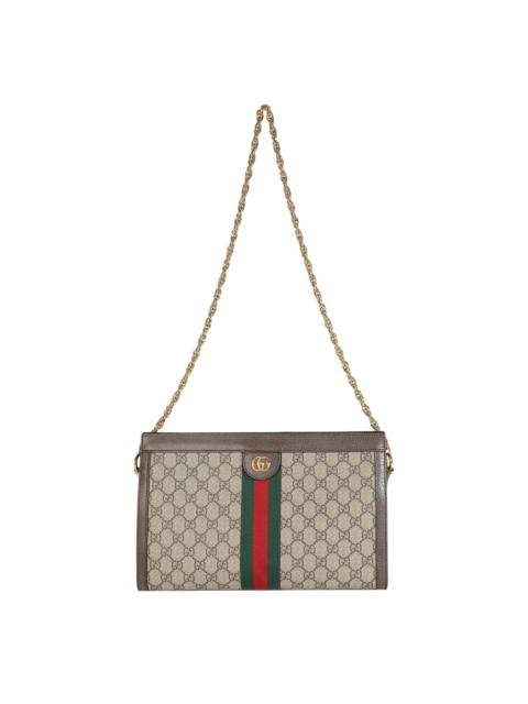 GUCCI Gucci Brown GG Supreme Canvas Web Ophidia GG Small Shoulder Bag (Authentic Pre-Loved)