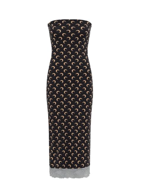 Marine Serre Recycled Moon Jersey Bustier Dress