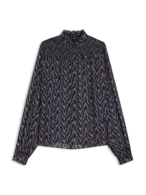 BOSS REGULAR-FIT BLOUSE IN PRINTED CREPE GEORGETTE