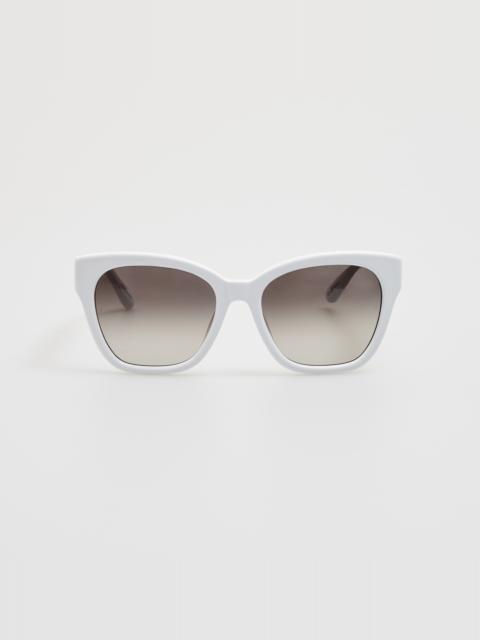 LINDA FARROW Tamara Cat Eye Sunglasses in White