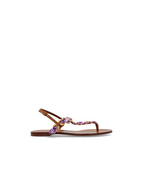 Dolce & Gabbana DOLCE & GABBANA Brown Thong Sandals New & Authentic (Women's