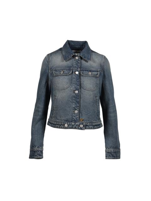 courrèges SIGNATURE DENIM TRUCKER JACKET / VINTAGE MEDIUM BLU