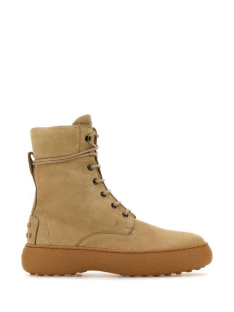 Tod's Woman Beige Leather Ankle Boots