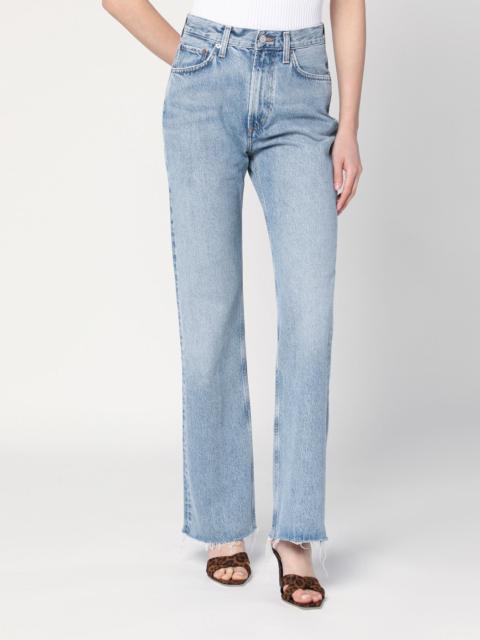 AGOLDE Faded light blue jeans in regenerated denim