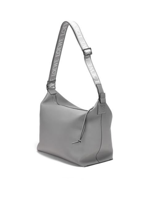 Cubi crossbody bag in supple smooth calfskin and jacquard