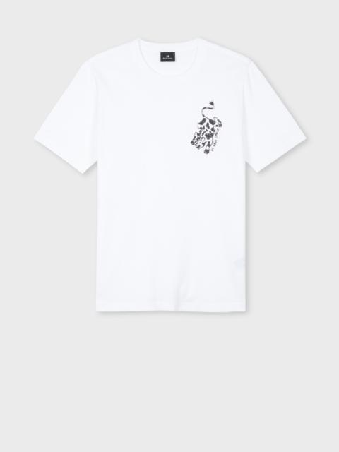 Paul Smith White 'Cow' Print T-Shirt