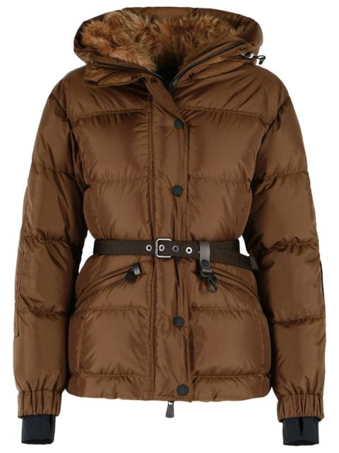 Moncler Grenoble Moncler Grenoble 'Salastrains' Insulated Ski Jacket In Brown Polyamide Women