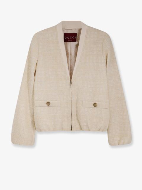 GUCCI Gucci Checked Cotton Tweed Jacket