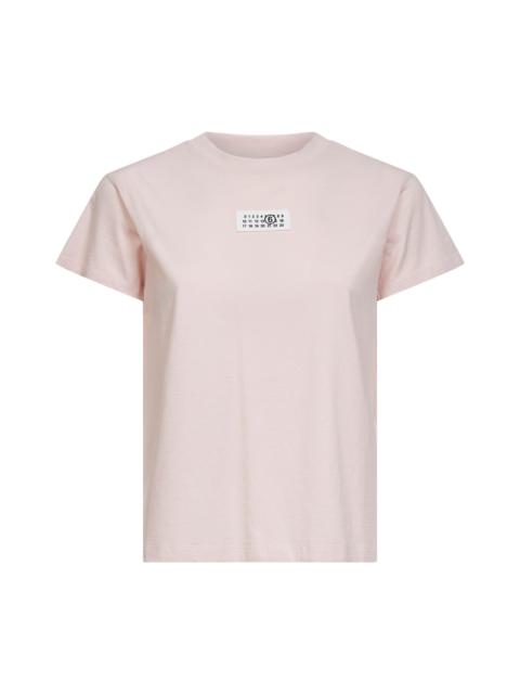 MM6 Maison Margiela Pink breathable cotton jersey numeric T-shirt