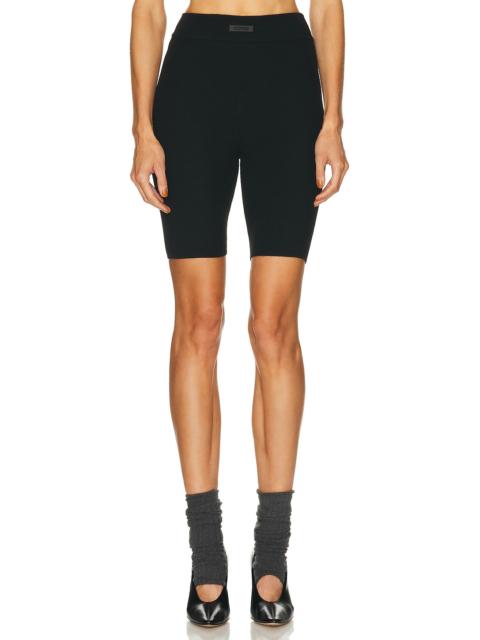 ESSENTIALS Soft Rib Biker Short