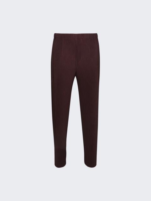 ISSEY MIYAKE Pleated Pants Wine