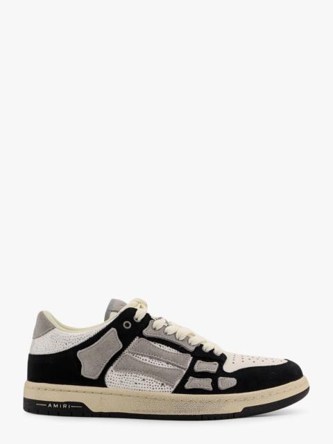 AMIRI Amiri Crystal Skel Top Low Leather And Suede Sneakers With Rhinestones Detail