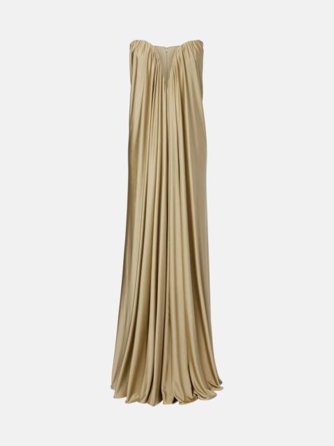 THE NEW ARRIVALS ILKYAZ OZEL Olivienne pleated strapless gown