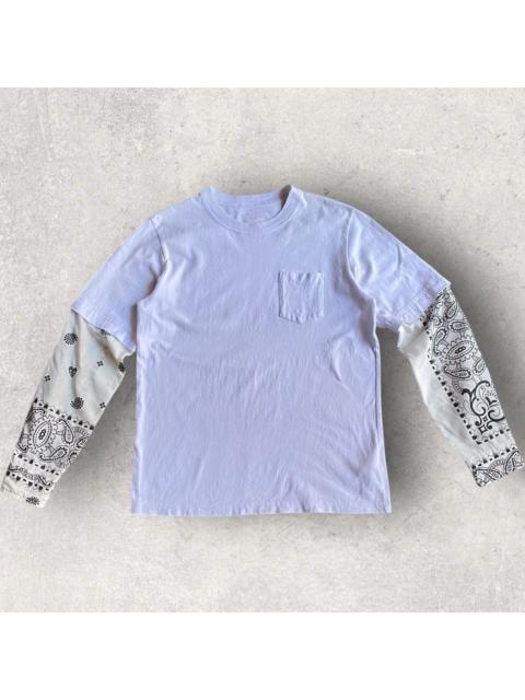 sacai SS21 Paisley Sleeve Oversize T Shirt