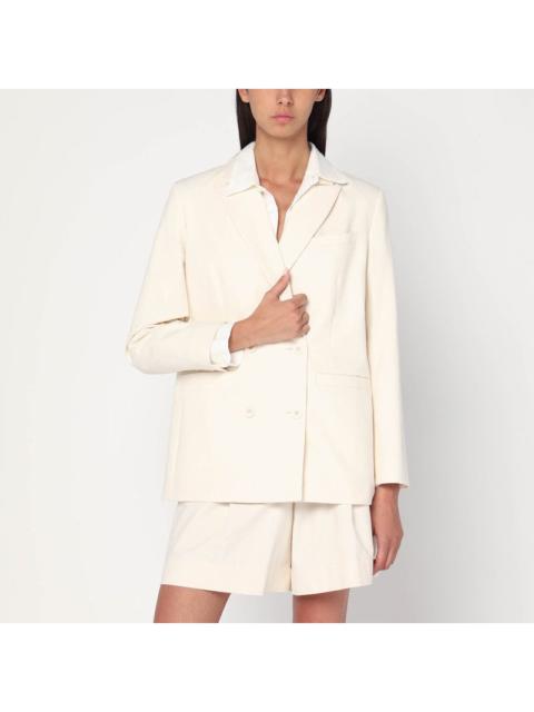 A.P.C. A.P.C. Double-Breasted Jacket In Écru Cotton Women