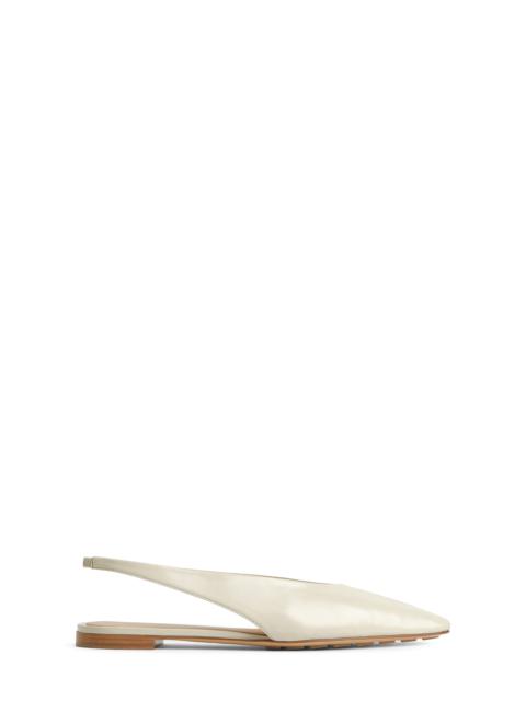 Bottega Veneta Bottega Veneta Cushion Slingback Flat in 9031 Sea Salt at Nordstrom