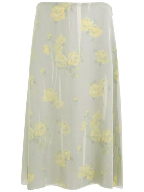 Acne Studios Printed Chiffon Midi Skirt