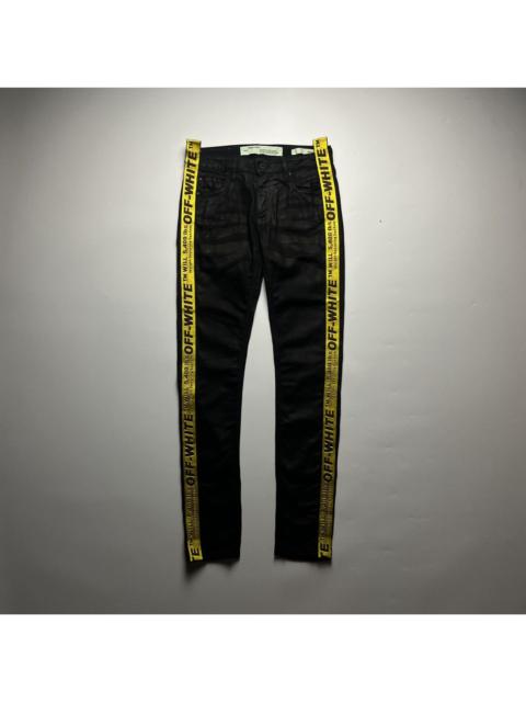 Off-White Off-White Virgil Abloh Era Waxed Jeans Industrial Stripe