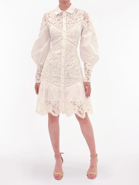 Marchesa LACE GUIPURE MINI DRESS