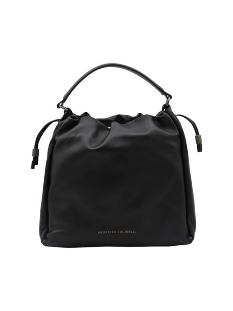 Brunello Cucinelli Black Leather Crossbody Bag