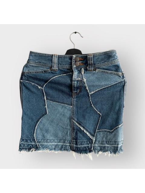 Japanese Brand - STEAL! 1990s Hysteric Glamour Asymmetrical Patch Denim Skirt