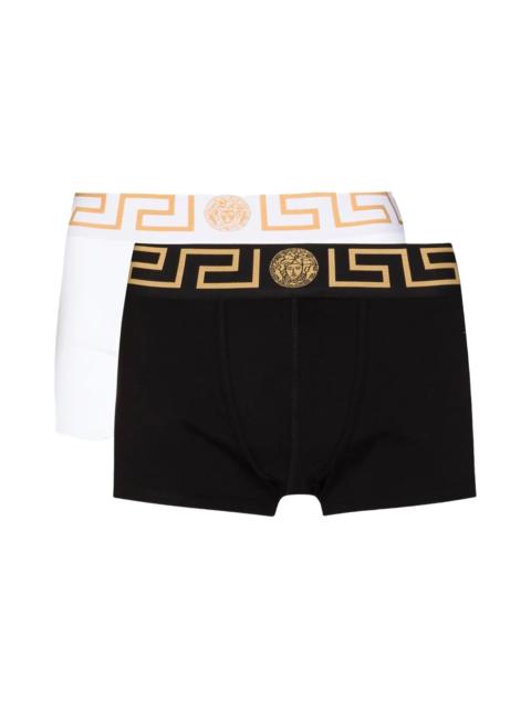 VERSACE White And Black Cotton Underwear