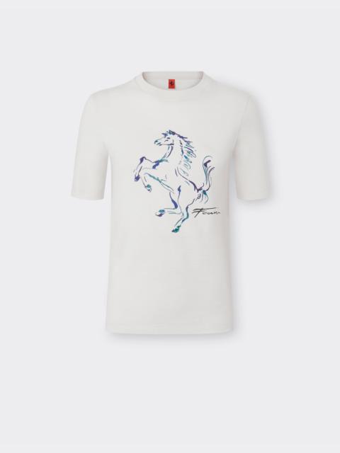 Ferrari T-shirt with Prancing Horse graphic