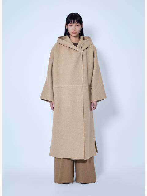 Max Mara Max Mara Women Hooded Camel And Mohair Coat