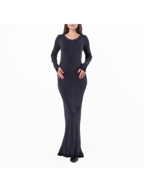 BALENCIAGA Balenciaga Distressed Lace-Trim Long Sleeve Maxi Dress