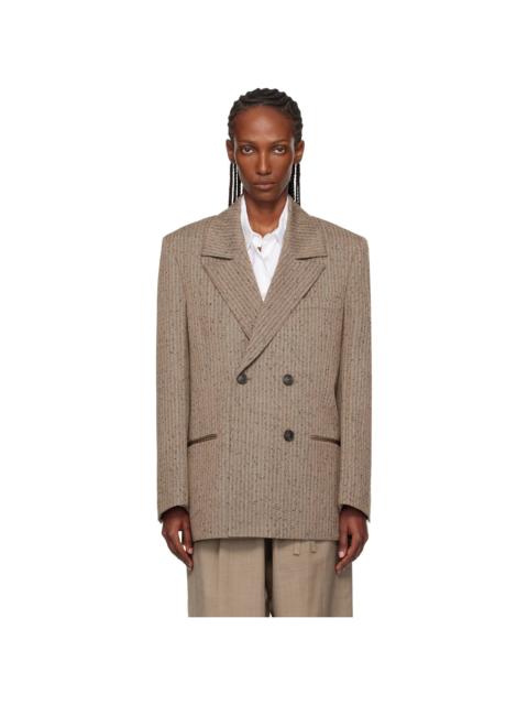 RÓHE Brown Double-Breasted Blazer