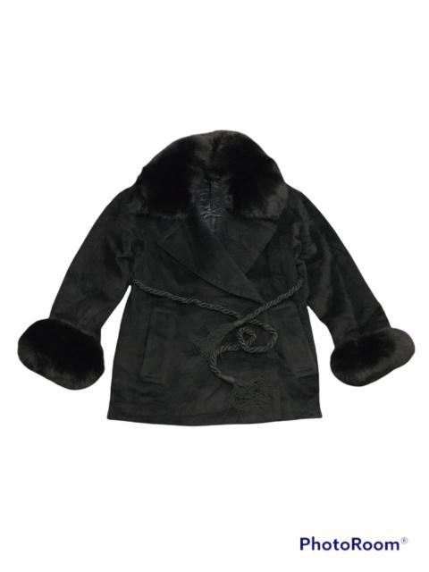 Other Designers Avant Garde - Japanese Brand Novespazio Wool & Cashmare Fur Jacket