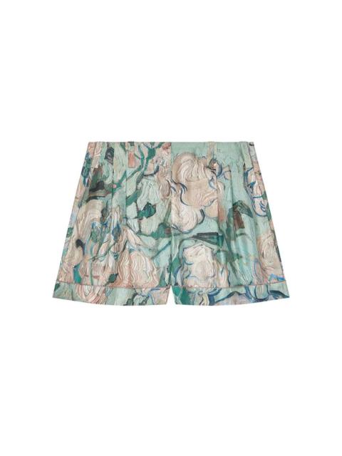 Givenchy Givenchy Women Silk Shorts With Rose Print