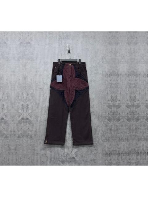 Louis Vuitton Louis Vuitton jeans with embroidered logo on three floral patterns