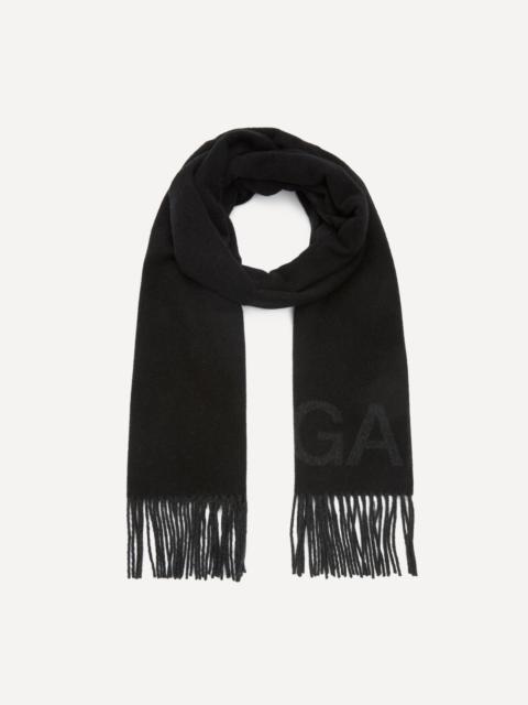 GANNI Fringed Wool Scarf