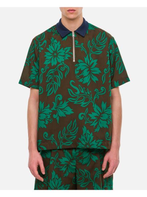 sacai Sacai Men Floral Print Polo