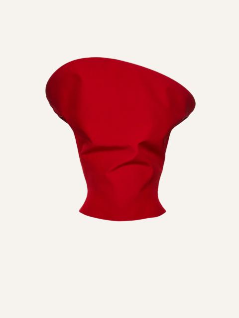MAGDA BUTRYM Sculptural sleeveless cotton top in red