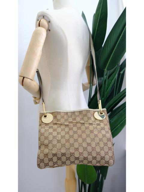 GUCCI Authentic vintages GUCCI canvas Eclipse crossbody bag