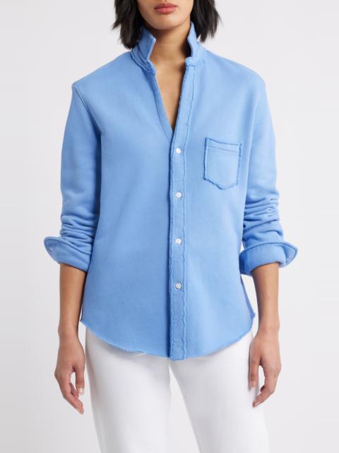 Frank & Eileen Frank & Eileen Eileen Relaxed Terry Button-Up Shirt in Frost at Nordstrom